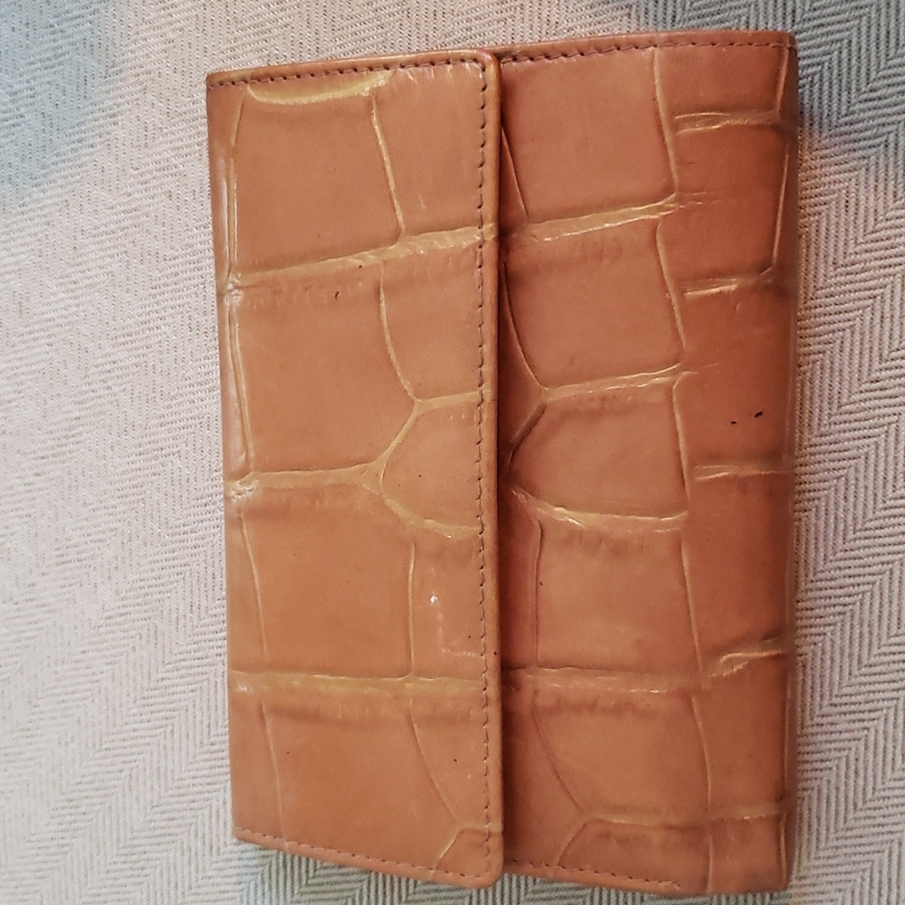 Monsac camel and gold highlights learher